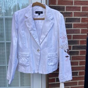 White Embellished Jacket/BlazerSz XL